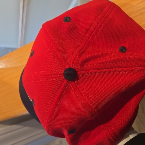 Authentic Cooperstown Dreams Park Red Baseball Cap Velcro Back One Size - Picture 4 of 10